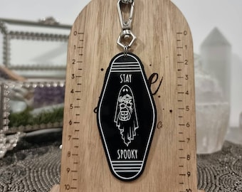 Stay Spooky motel keychain