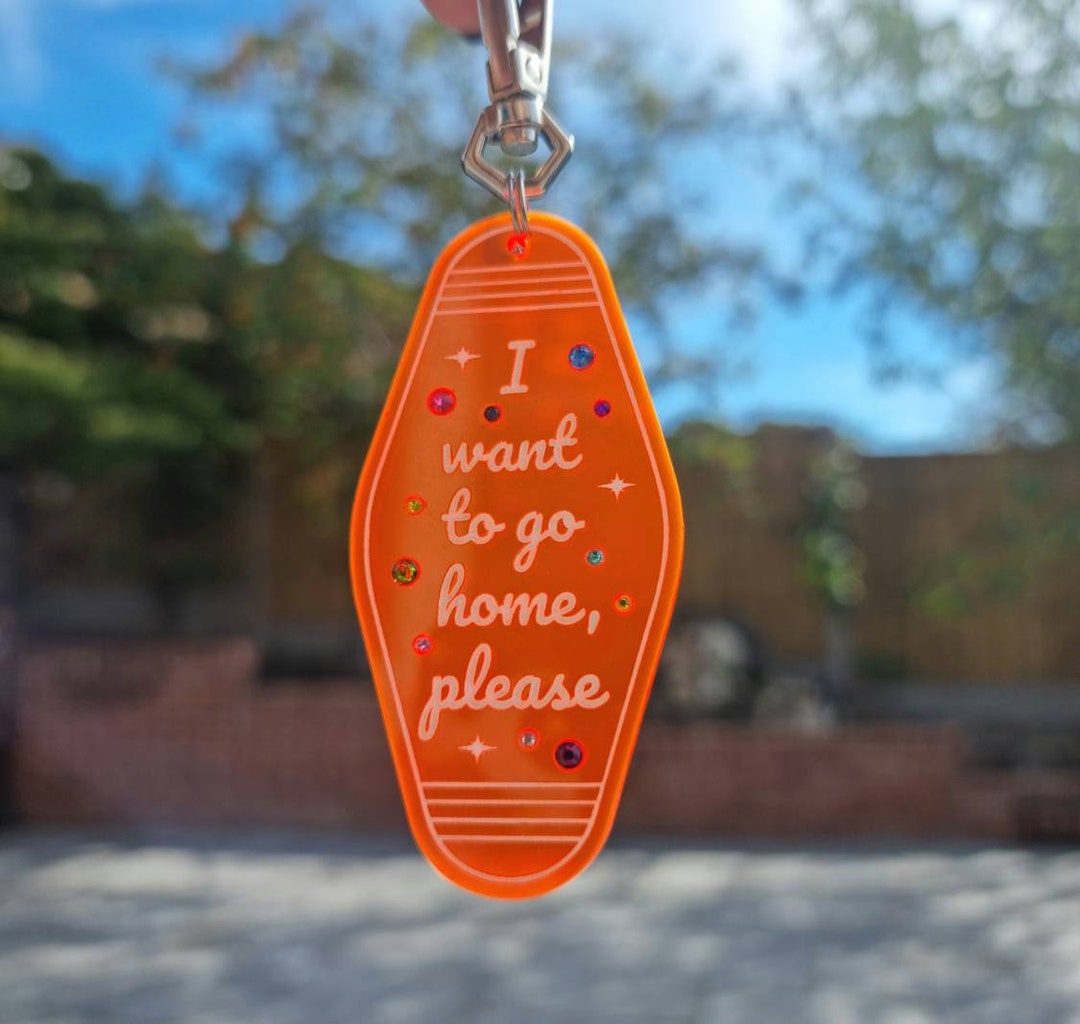 I Want to Go Home Introvert, Please Motel Keychain. Work Keyring - Etsy UK