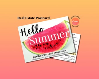 Summer Real Estate, Real Estate Postcard, Real Estate Marketing, Realtor Summer, Summer Postcard, Real Estate Summer, Real Estate Template
