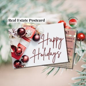 Holiday Real Estate, Real Estate Marketing, Christmas Real Estate, Realtor Christmas Card, Real Estate Template, Real Estate Holiday Card