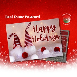 Bienes raíces navideñas, marketing inmobiliario, bienes raíces navideños, tarjeta de Navidad para agentes inmobiliarios, plantilla inmobiliaria, tarjeta navideña inmobiliaria