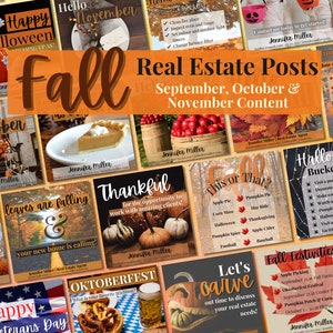 Real Estate Social Media Fall, Real Estate Marketing, Fall Real Estate ...