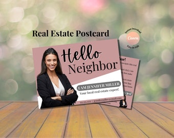 Hello Neighbor Real Estate, Hello Neighbor Flyer, Real Estate Postcard, Real Estate Neighbor, Real Estate Introduction, Real Estate Farming
