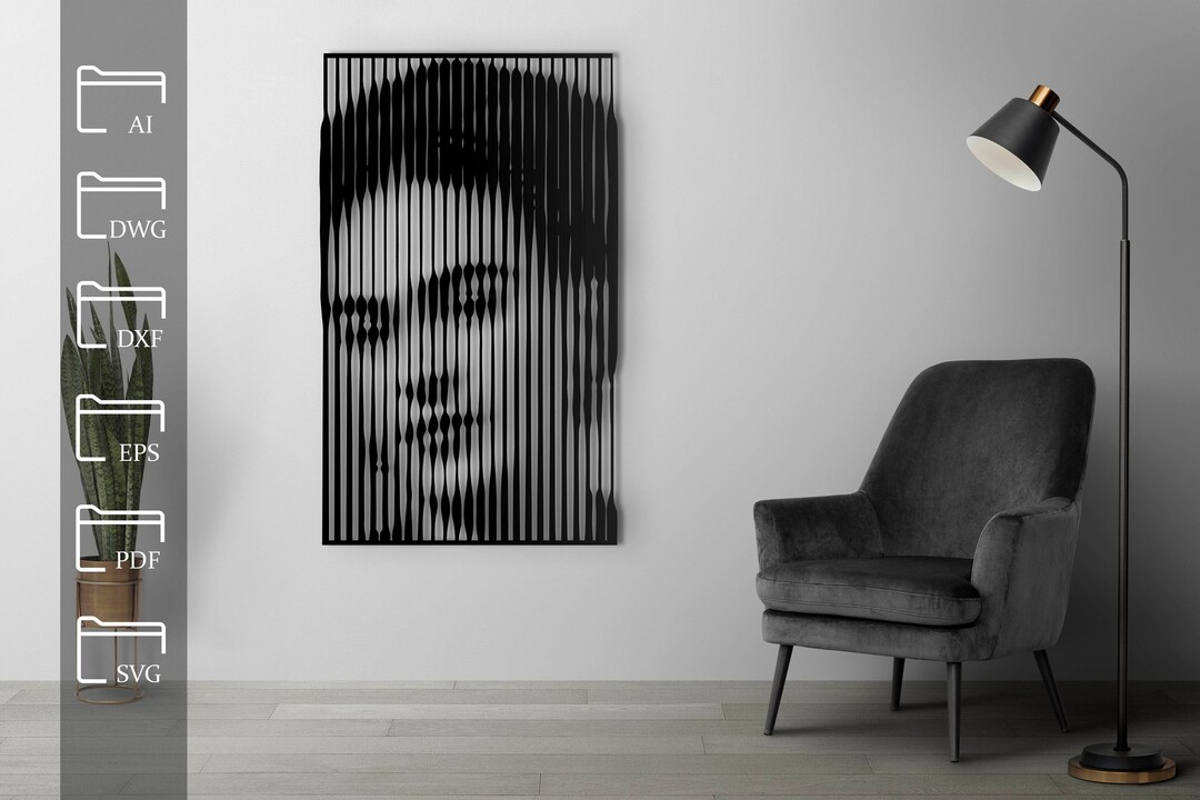 Frida Kahlo Digital File - Single Layer Laser Cut Files, DXF, SVG, CNC ...