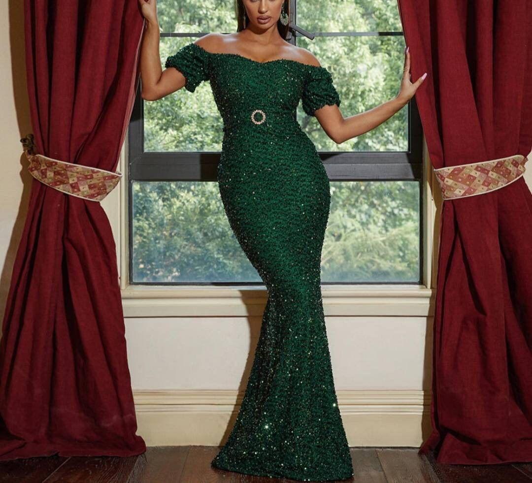 big green dress