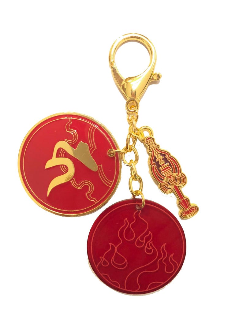 2026 Feng Shui Ksiddigarbha Fireball and Staff Amulet Keychain - Etsy