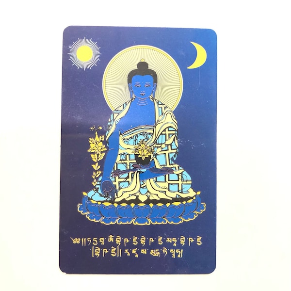 2024 Feng Shui Medicine Buddha Card Amulet Plaque