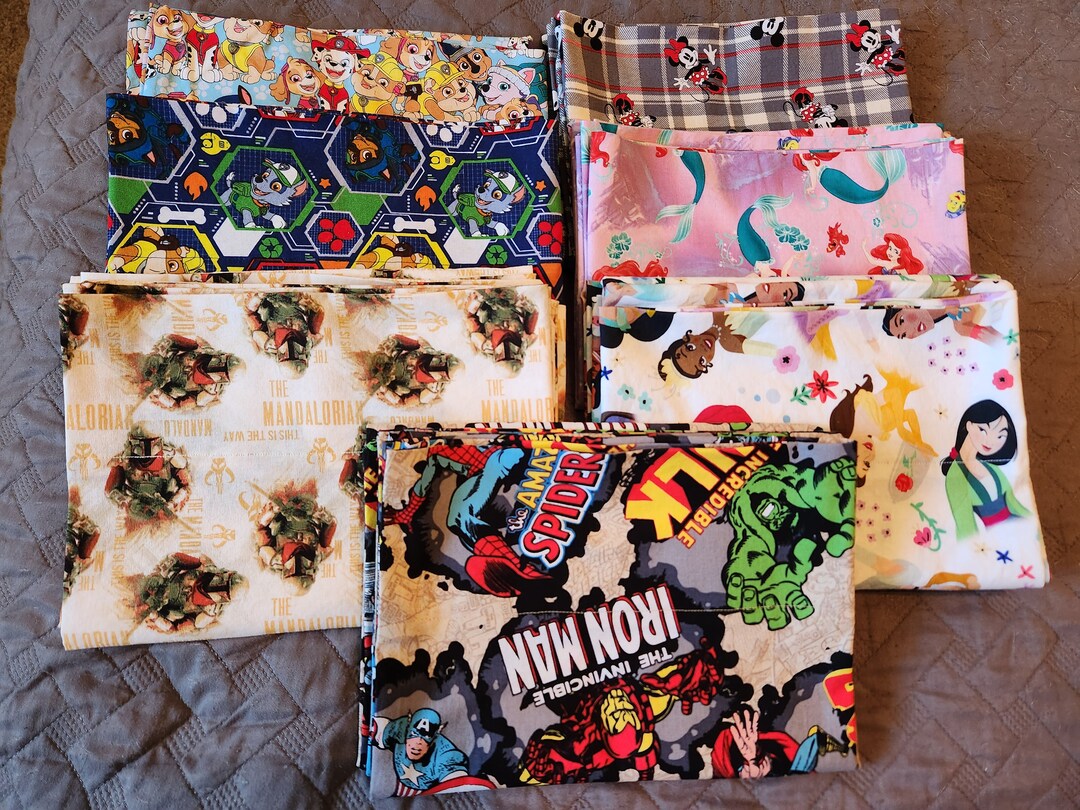 Character Cotton Pillowcases set of 2 Etsy