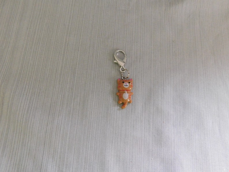 Cat Zipper Pull, Kids Zipper Pulls, Clip on Charm, Keychain Accessory, Backpack, Bag, Purse Dangle Charm image 9