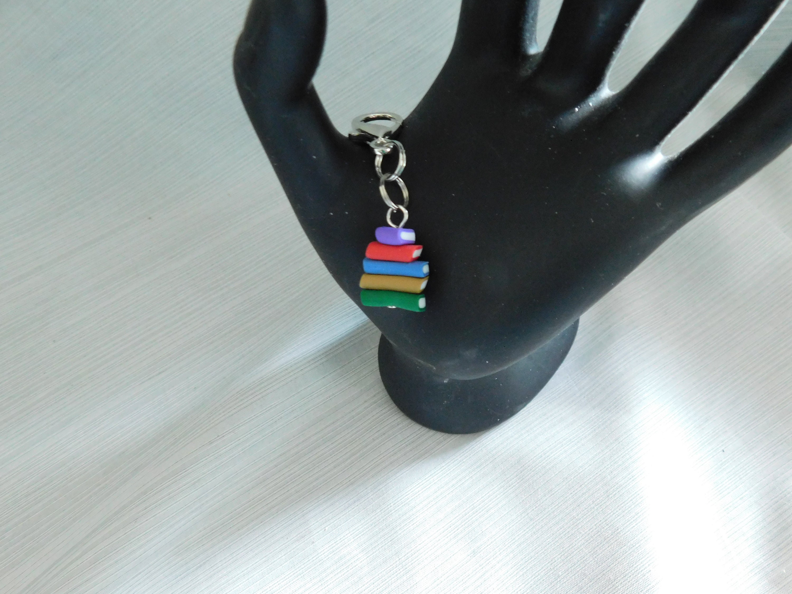 Books Zipper Pull, Clip on Charm