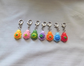 Colorful Fruit Back Turtles Clip on Charms