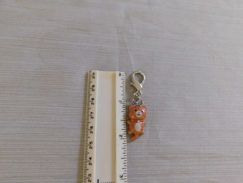 Cat Zipper Pull, Kids Zipper Pulls, Clip on Charm, Keychain Accessory, Backpack, Bag, Purse Dangle Charm image 3