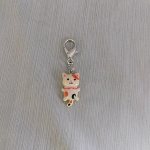 Cat Zipper Pull, Kids Zipper Pulls, Clip on Charm, Keychain Accessory, Backpack, Bag, Purse Dangle Charm image 4