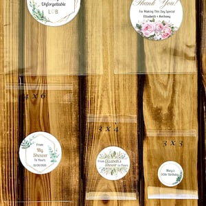 Personalized Sealable Favor Bags With Custom Labels Baby Bridal Shower Wedding Birthday Bachelorette Party For Gifts Eucalyptus Greenery