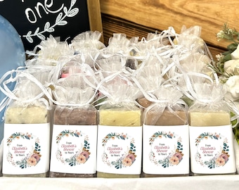 Vintage Flowers Greenery Floral Personalized Soap Favors Vegan Bridal Wedding Baby Shower Prizes Guest Thank You Gifts Handmade Boy Girl
