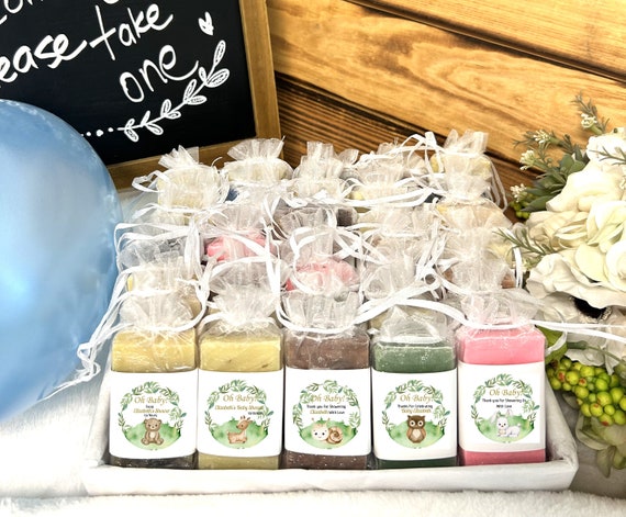 Oh Baby Woodland Forest Animals Personalized Soap Favors Baby Shower prizes Thank you gift From My Shower to Yours Fox Bear Owl Deer Bunny
