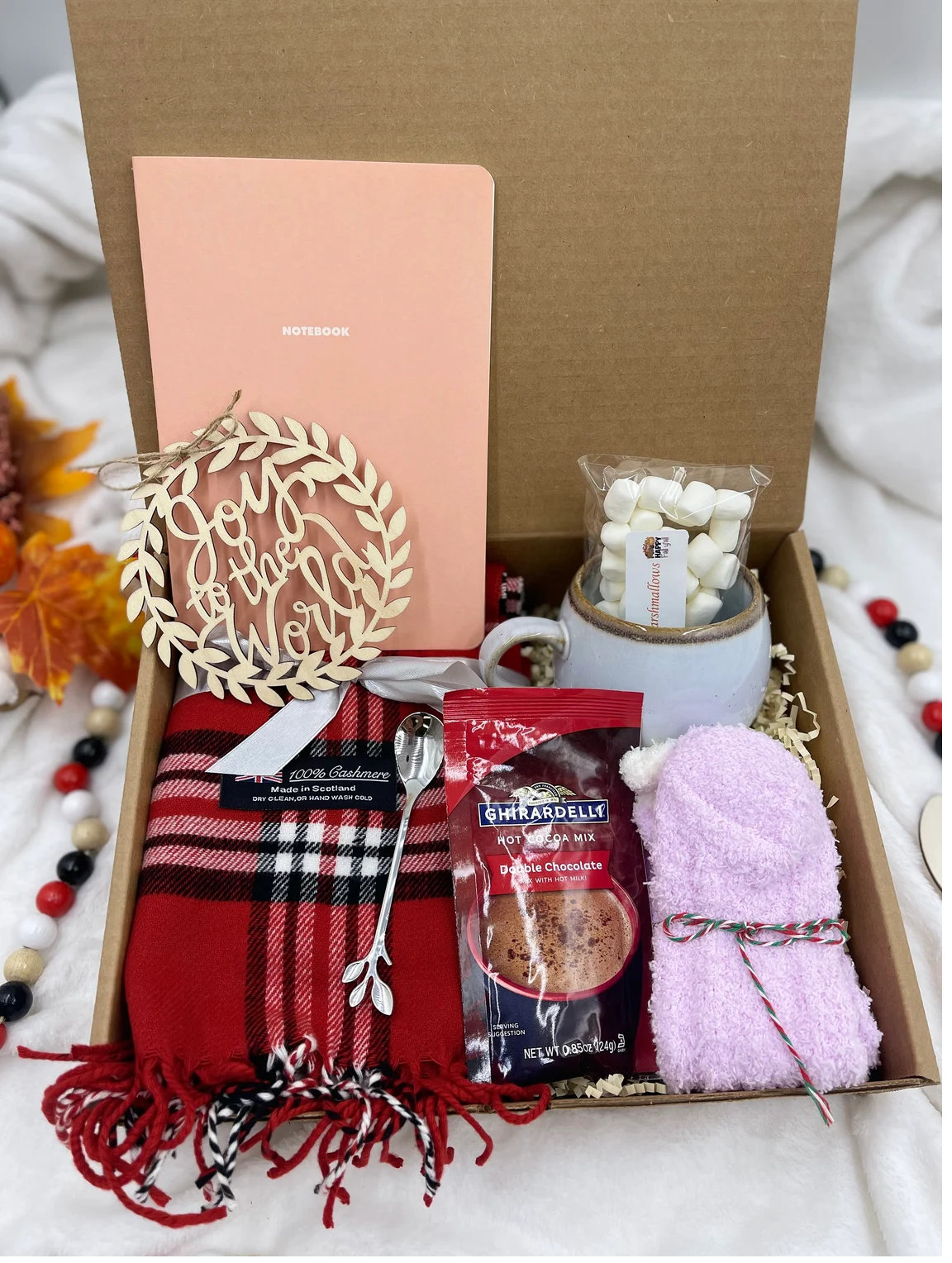 Snowy Gift Box, Christmas Gift Idea, Winter Hygge Gift, Warm Gift