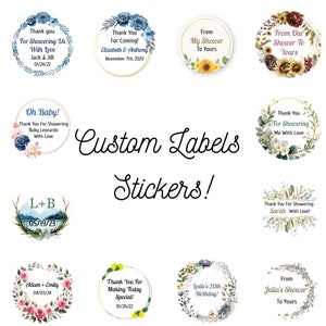 Customized Stickers & Labels Any Occasion, Logo, Birthday, Wedding, Bridal, Baby Shower Stickers, Corporate Stickers, Event/Party Stickers,