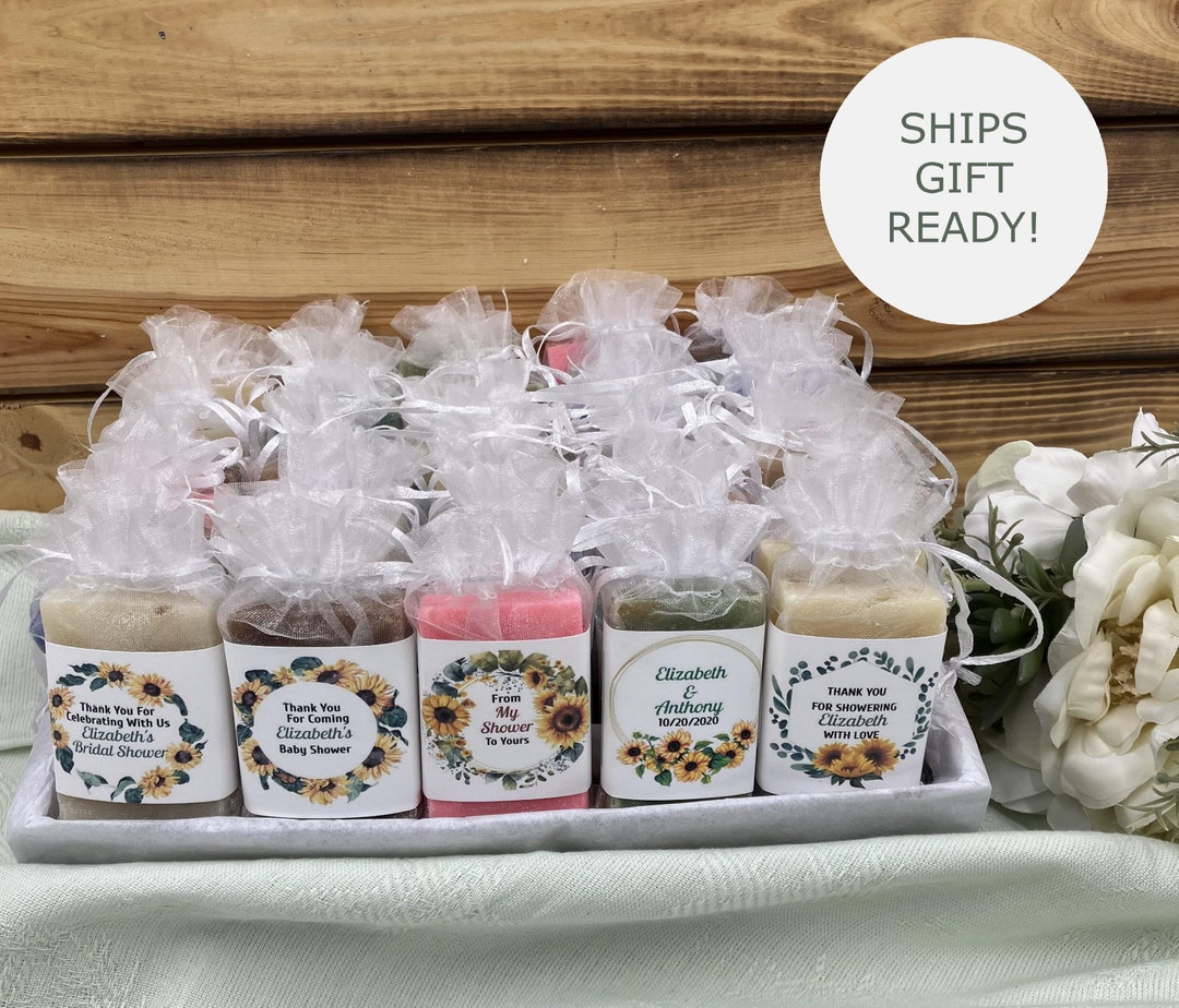 Sunflower Floral Personalized Soap Favors Baby Shower Bridal Wedding ...