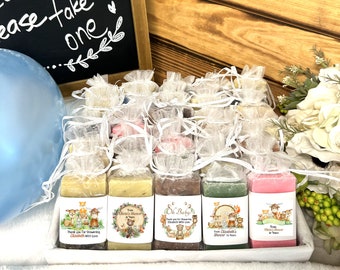 Woodland Forest Animals Personalized Soap Favors Baby Shower prizes Thank you gift From My Shower to Yours Fox Bear Owl Deer Bunny Oh Baby