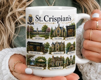 St. Crispian's Map Ceramic Mug Bookish Gifts Ideas for Her Reed and Rite Artwork Dalliance Bookshop Art Printed Reading Mugs Lapis Lazuli