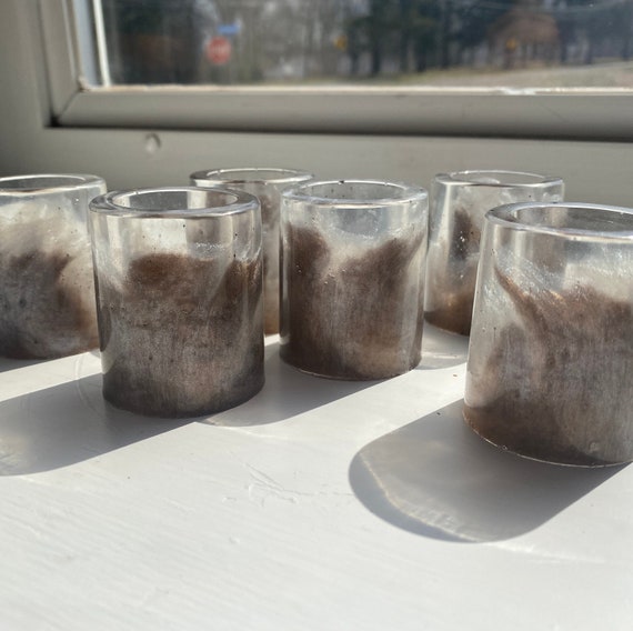 Smokey Resin Shot Glass Color Customizable Single Shot Glass Kitchen