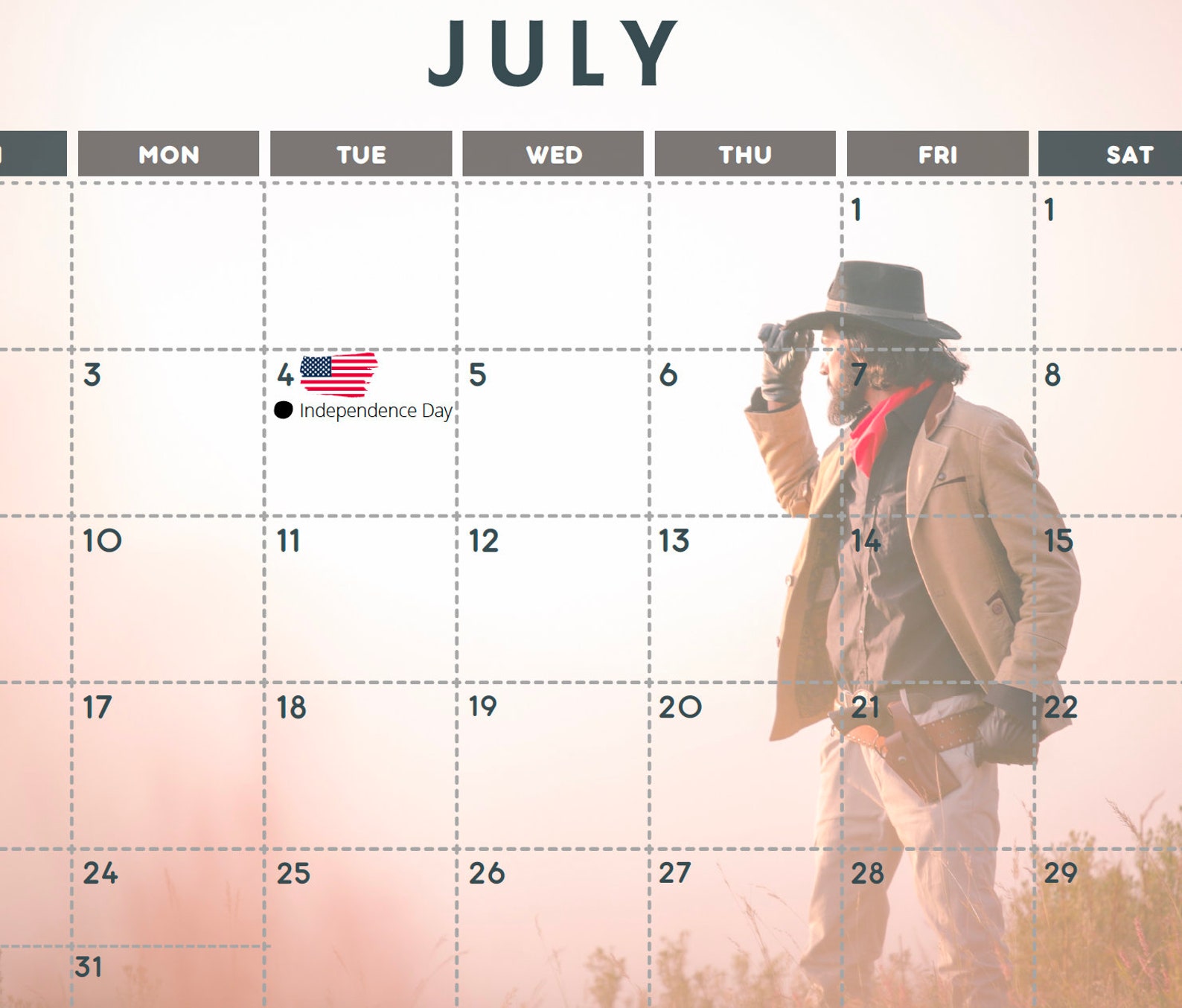 2023 Western Horse Themed Printable Calendar - Etsy Finland