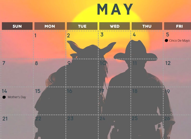 2023-western-horse-themed-printable-calendar-etsy-ireland