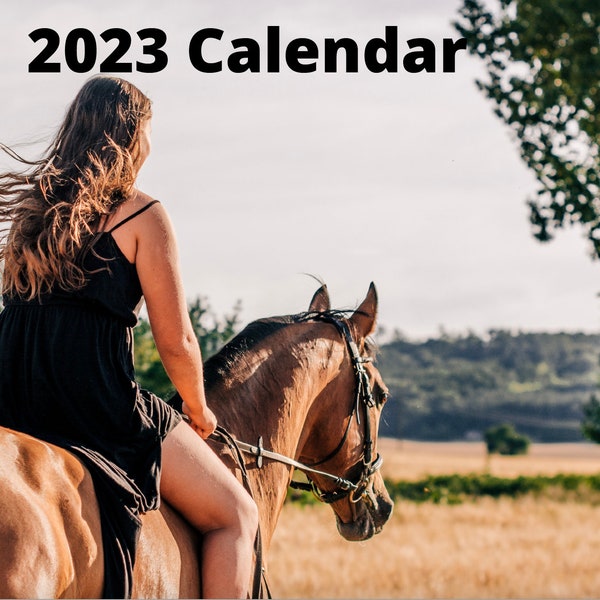 2023 Western Horse Themed Printable Calendar