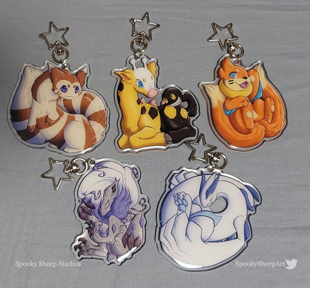 Grottemon Keychain CLEARANCE Pokemon Large Keychains II - Etsy