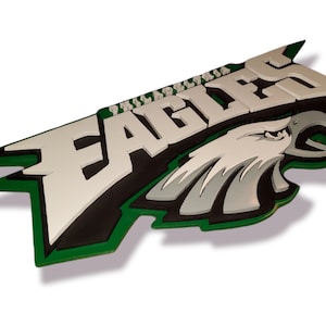 Philadelphia Eagles 3D Wall Wooden Sign. Philadelphia Footbal.