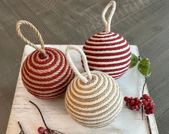 Farmhouse Rustic Ornaments Spiral Colors