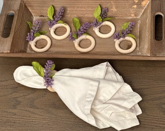 Lavender Rustic, Farmhouse Napkin Ring | Weddings, Engagement Parties, Bridal Showers, Housewarming