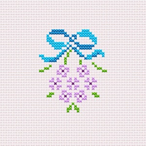 PDF-bestand met kruissteekpatroon kleine bloem