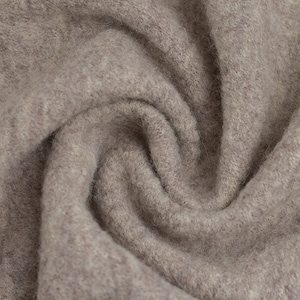 0.5 m wool walk wool fabric Naomi beige melange, walk loden, pure wool, virgin wool, sheep's wool