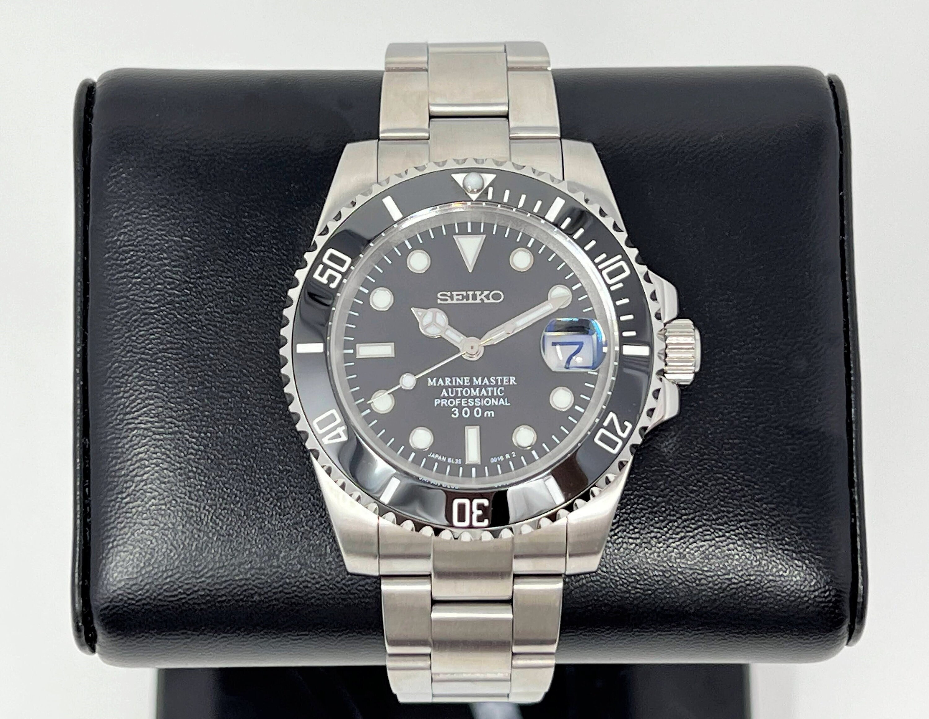 Seiko Submariner Tuxedo Black Stainless Steel Sapphire - Etsy Seiko Submariner Tuxedo Black Stainless Steel Sapphire - Etsy