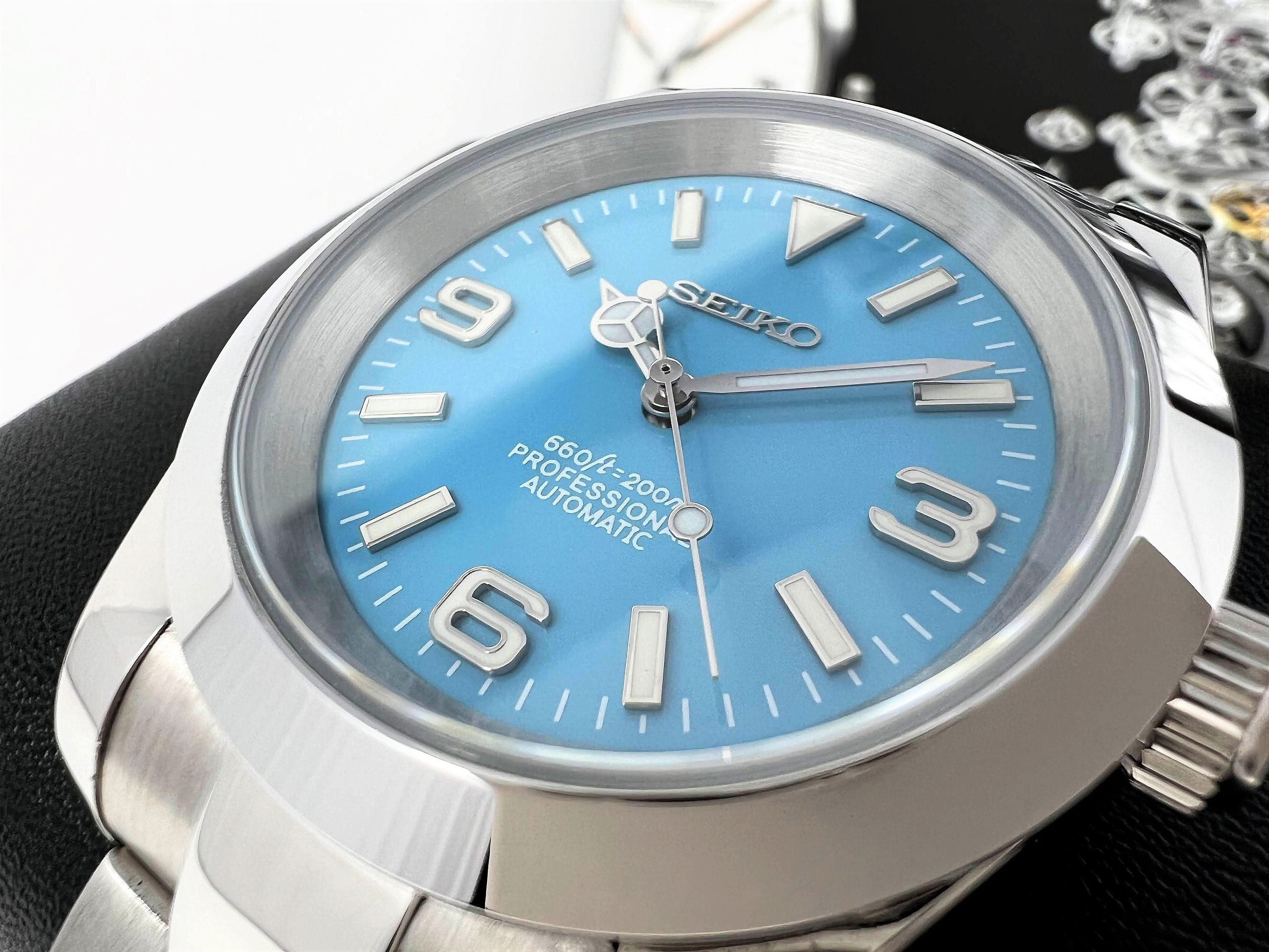 Buy Seiko Explorer 39mm Rare Tiffany Sky Blue Stainless Steel Online in  India - Etsy