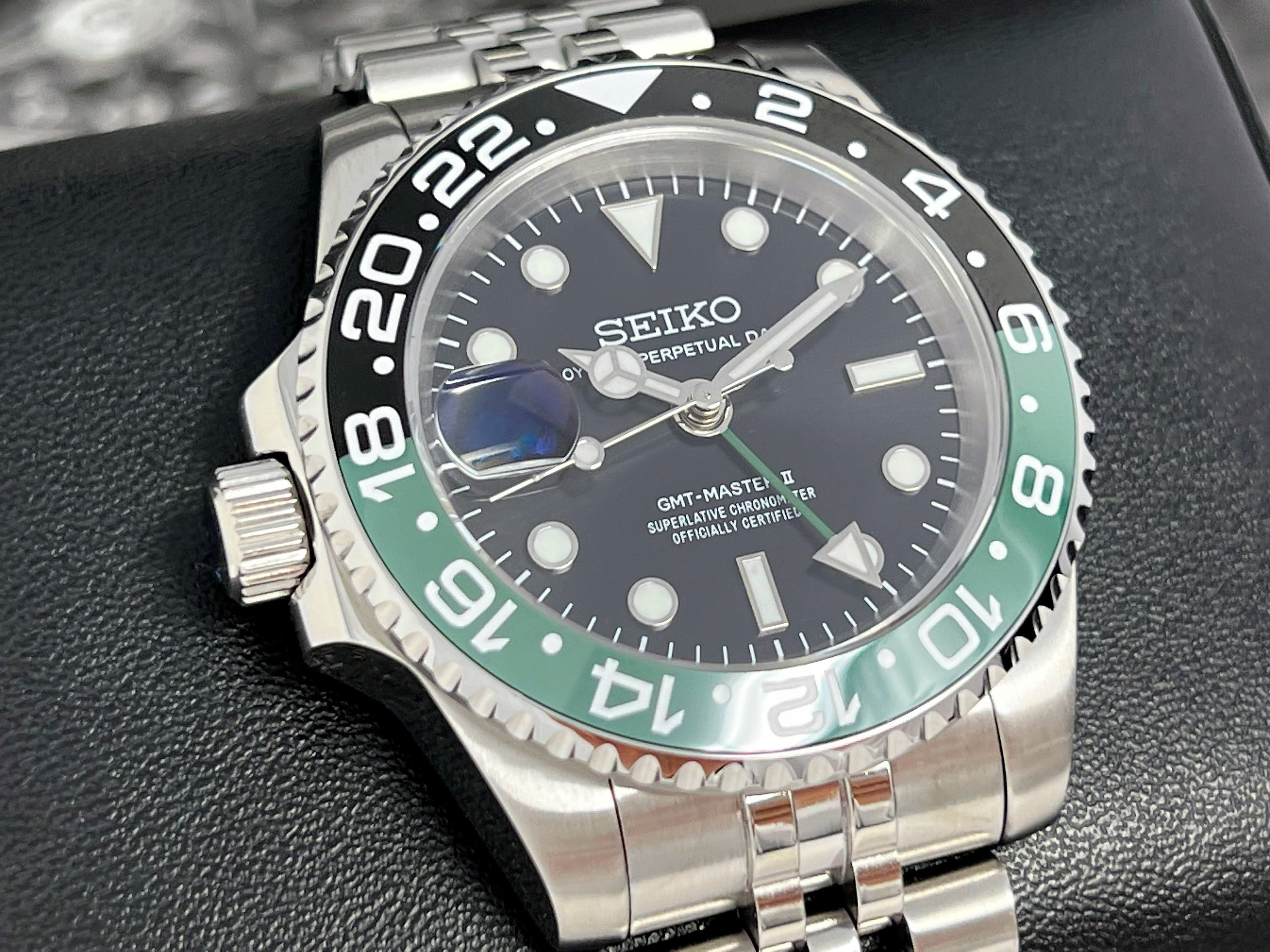 Seiko Sprite GMT 4 Hand Left Hand NH34 Automatic Lefty - Etsy