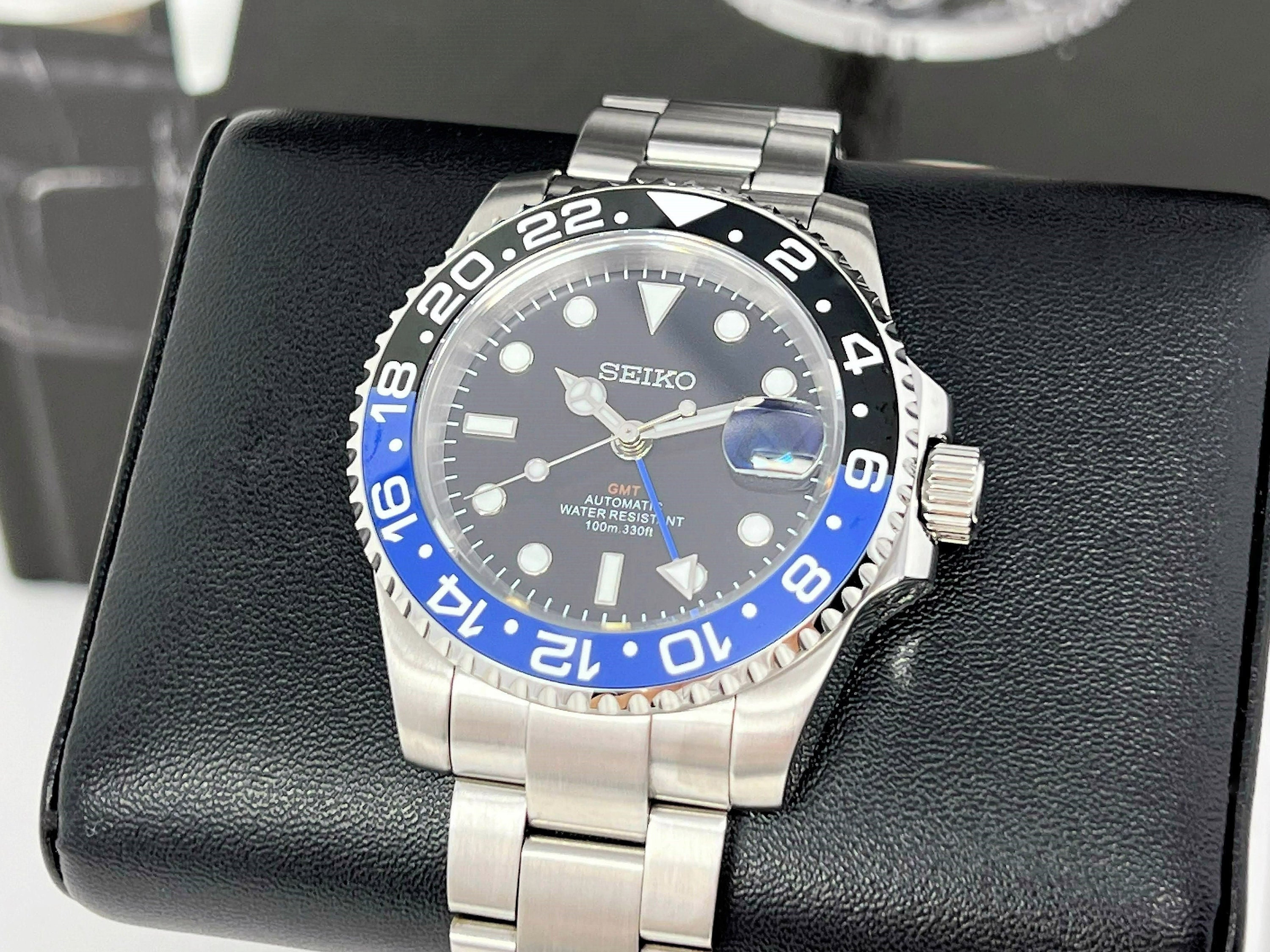 Seiko Batman True GMT 4 Hand NH34 Blue and Black 41mm - Etsy New Zealand