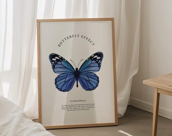 Butterfly Effect Poster: Watercolor Chaos Theory Art (digital
