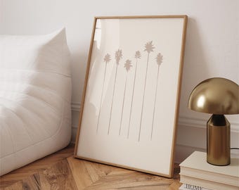 Palm Trees Print: Neutral Coastal Wall Art (Digital Download)