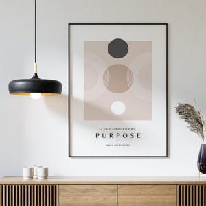 Purpose Affirmation Art Print: Minimalist Boho Decor (Digital Download)