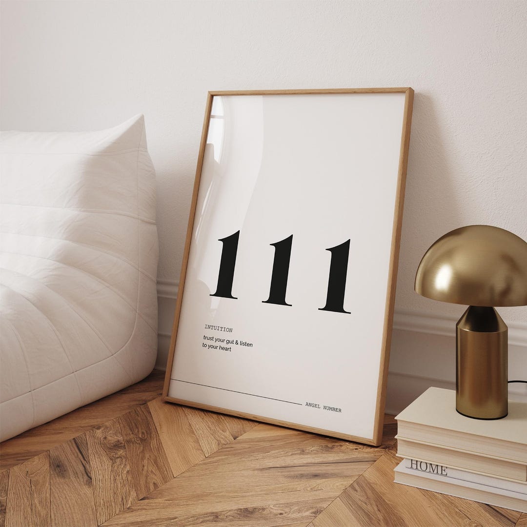 111 Angel Number Print: Intuition Minimal Spiritual Wall Art (digital ...