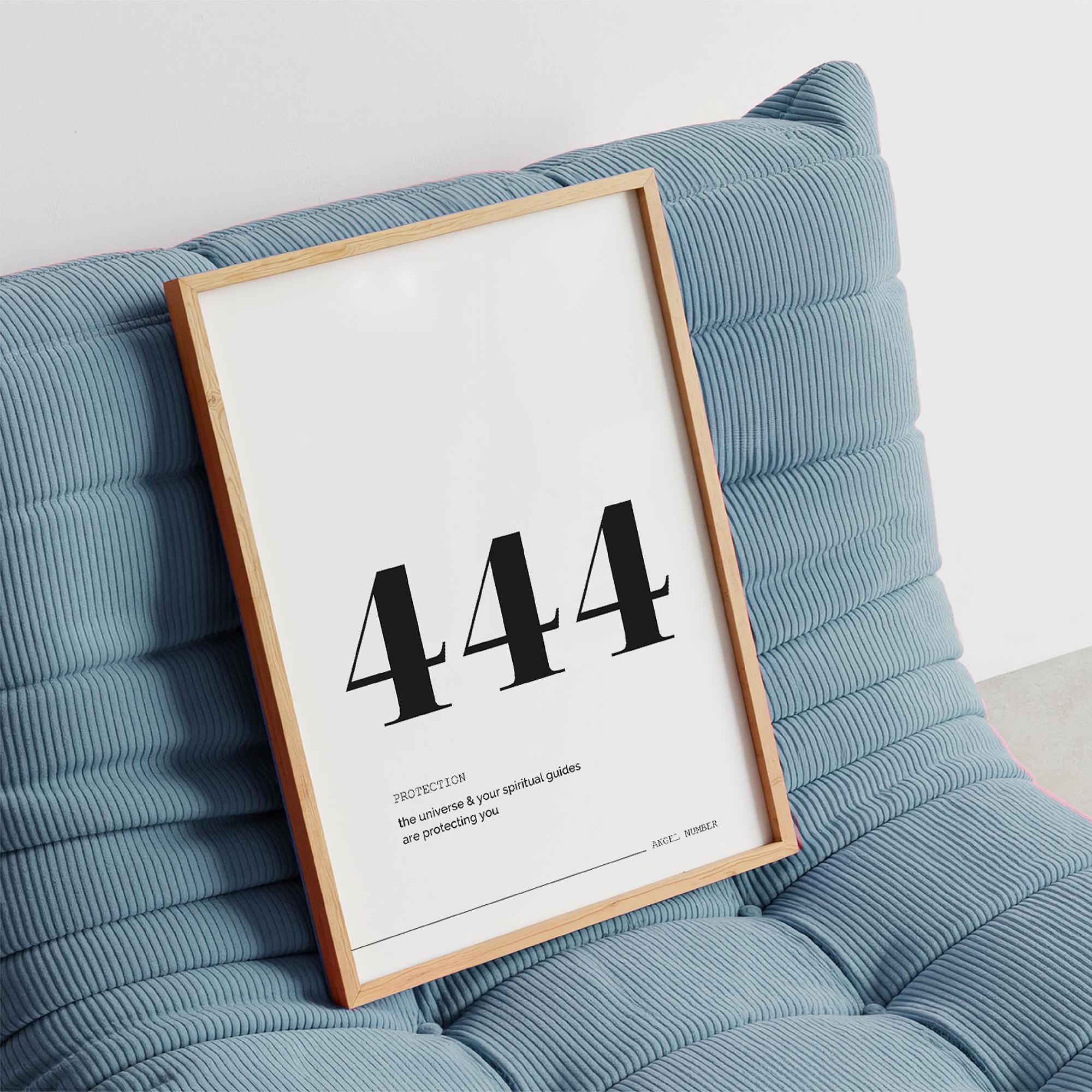 444 Angel Number Print: Minimal Affirmation Wall Art (digital