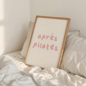 Pilates Poster • Après Pilates Wandkunst, Spaß Wellness Fitness Besserer Pilates Studio Dekor Home Gym Ästhetik Motivation Affirmation Rosa
