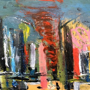 Original Artwork Abstract Painting &quot;Twister&quot; by Matt Makela Acrylic on Linen Canvas