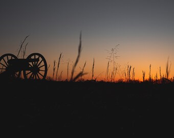 Civil War Cannon Silhouette | Civil War Battlefield | Landscape Photography