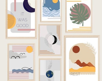 Days of Creation Series | Christian Abstract | Digital Download