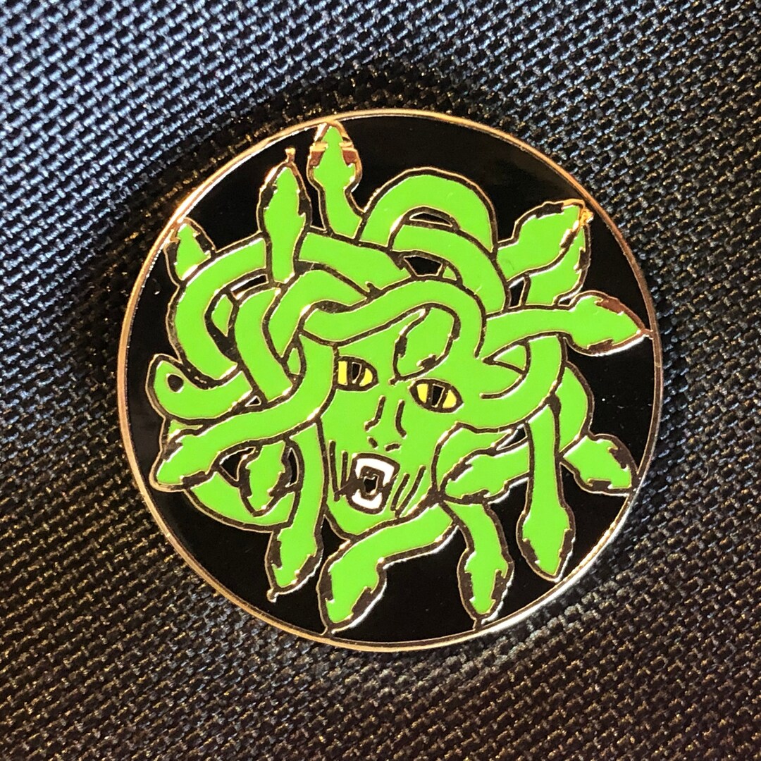 Medusa Pin (athena's Shield) - Etsy