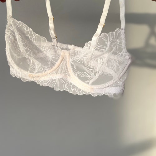 Silk Lace Bra/ French Style Silk Bra/pantie Women Lingerie - Etsy